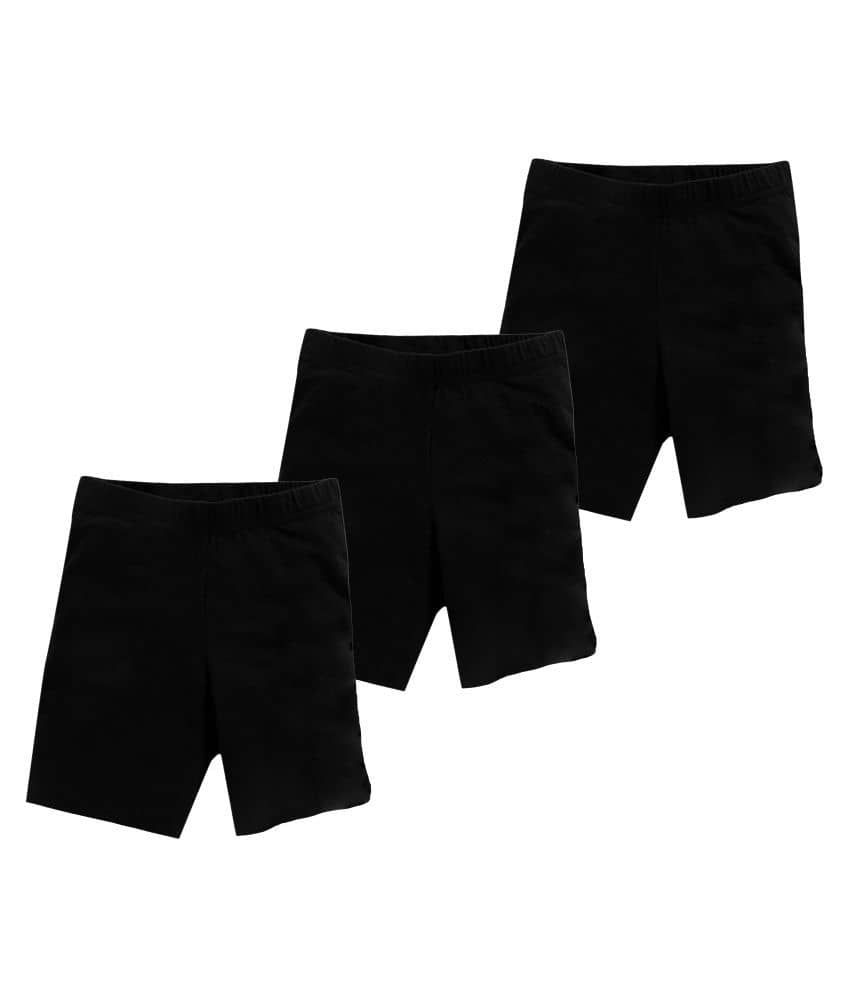 Leading Lady Pack of 3 Girls Cotton Cycling Shorts ( Black ) - Shorts | Buy online on ZillyBuy