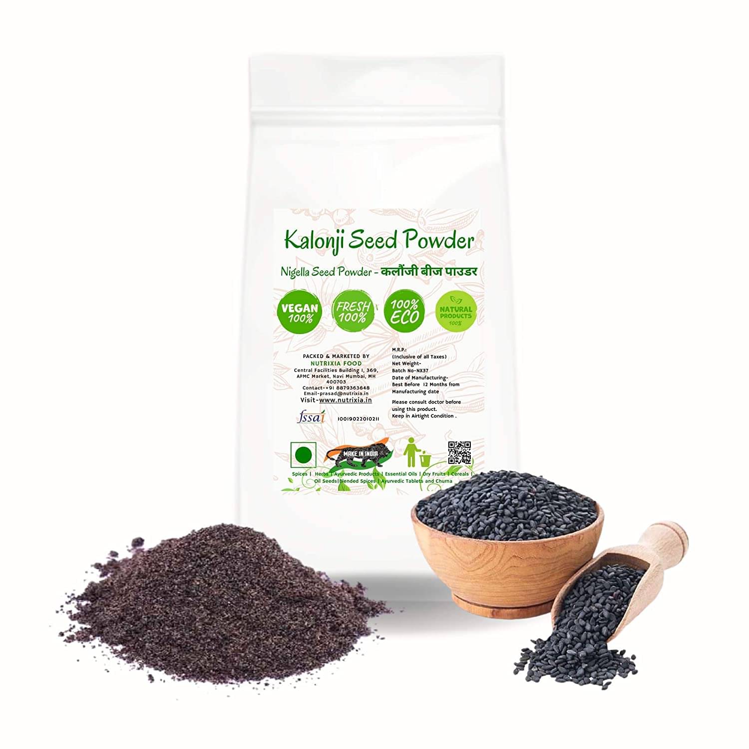     			Nutrixia Food Kalonji Seed Powder Powder 500 Gm Pack of 1