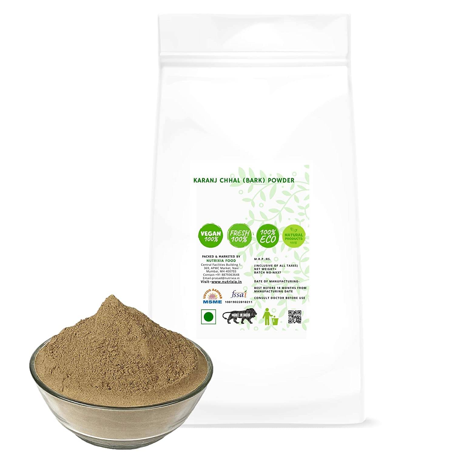 Nutrixia Food Karanj Chhal (Bark) Powder Powder 950 Gm Pack of 1 Nutrixia Food Karanj Chhal (Bark) Powder Powder 950 Gm Pack of 1