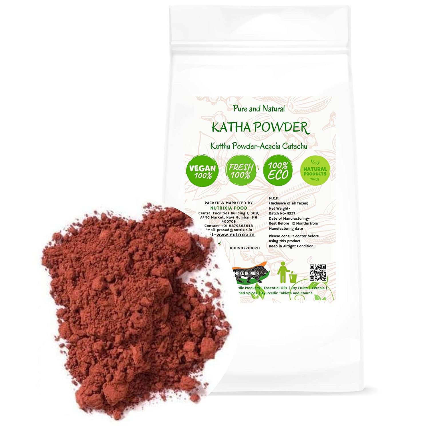Nutrixia Food Pure And Natural Katha Powder Powder 100 Gm Pack of 1 Nutrixia Food Pure And Natural Katha Powder Powder 100 Gm Pack of 1