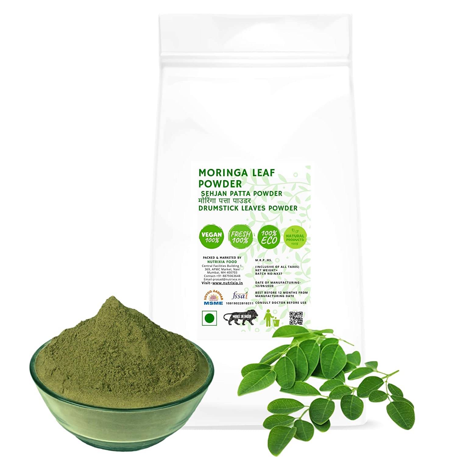     			Nutrixia Food \Nmoringa Leaf Powder Powder 500 Gm Pack of 1