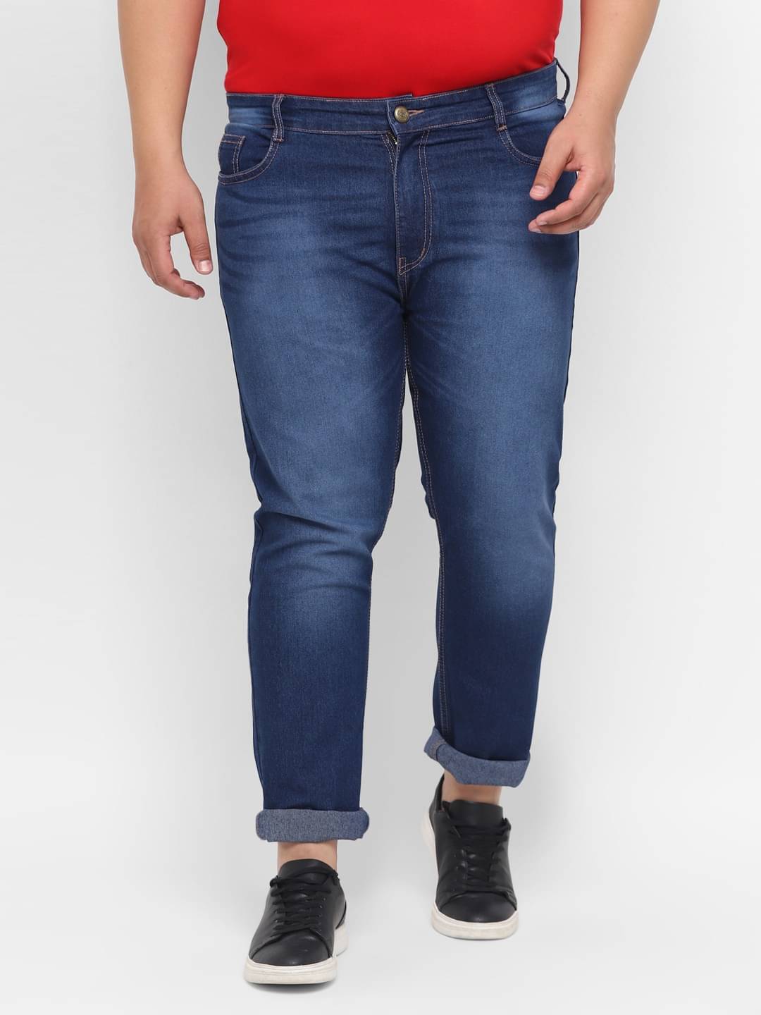     			Urbano Plus - Dark Blue Cotton Blend Regular Fit Men's Jeans ( Pack of 1 )