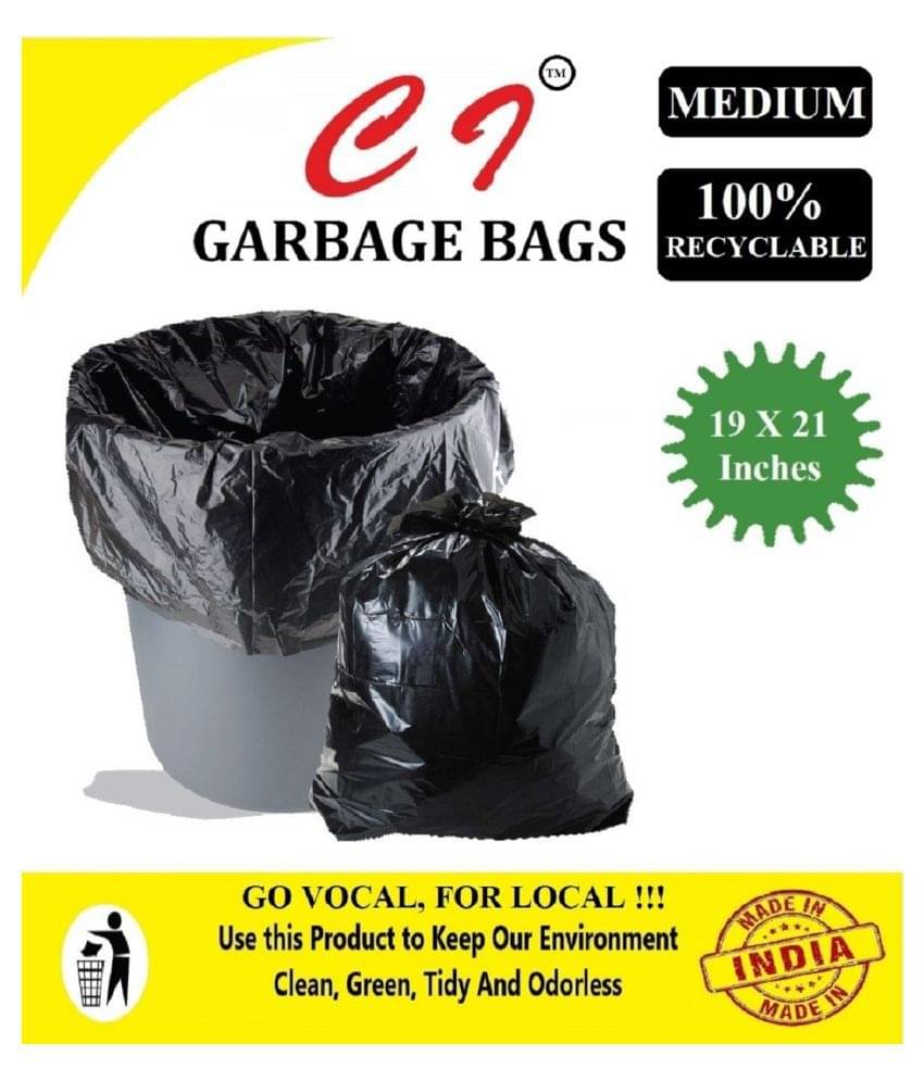     			C I- Medium 150 pcs - 19X21 Disposable Garbage Trash Waste Dustbin Bags