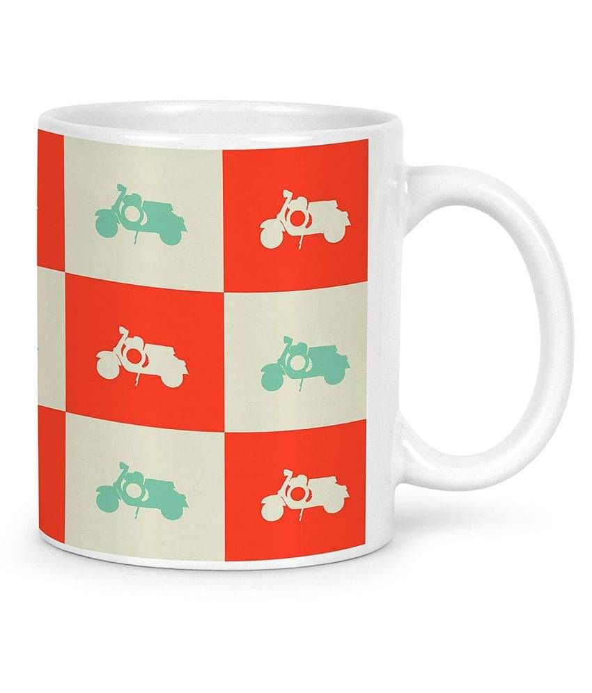     			Idream Block Design Ceramic Coffee Mug 1 Pcs 330 mL
