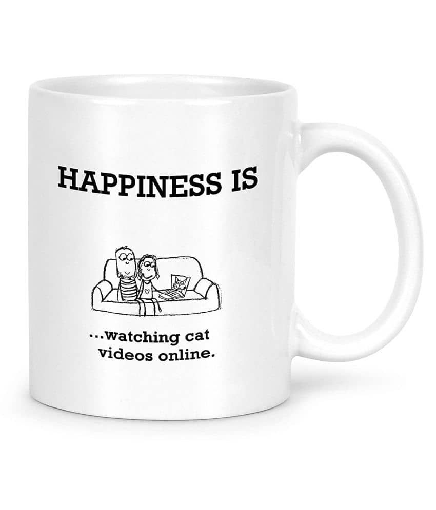 Idream Quote Printed Ceramic Coffee Mug 1 Pcs 330 mL