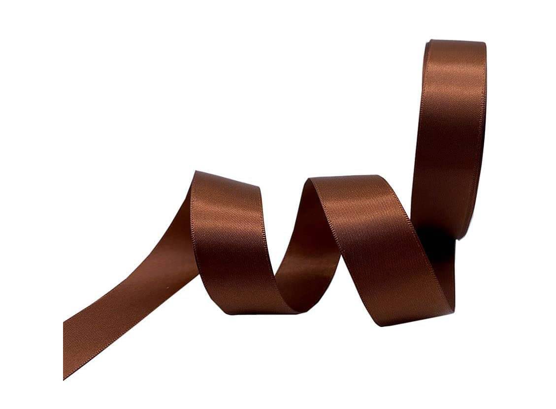     			PRANSUNITA Double Face Satin Ribbon , 1 inch Wide, 18 Yard Length for Wedding, Party Decoration, DIY Hair Accessories, Sewing, Gift Wrapping, Invitation Embellishments (Dark Brown)