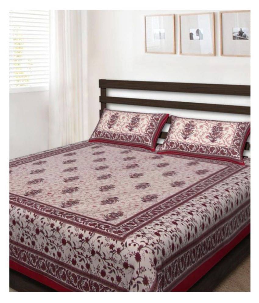     			Uniqchoice Cotton Double Bedsheet ( Beige )