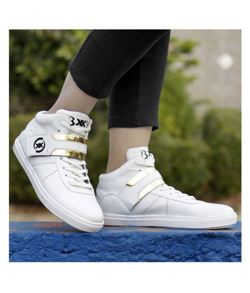 YUVRATO BAXI White Casual Boot     			YUVRATO BAXI White Casual Boot