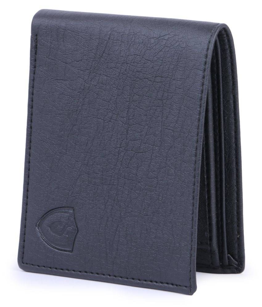     			Keviv Leather Black Casual Regular Wallet