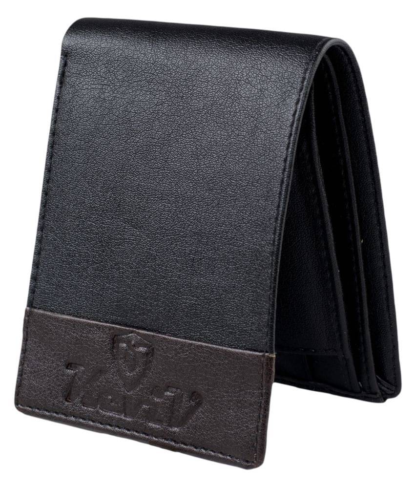     			Keviv Leather Black Casual Regular Wallet