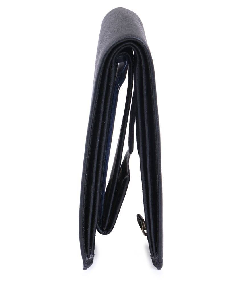    			Keviv Leather Black Casual Regular Wallet