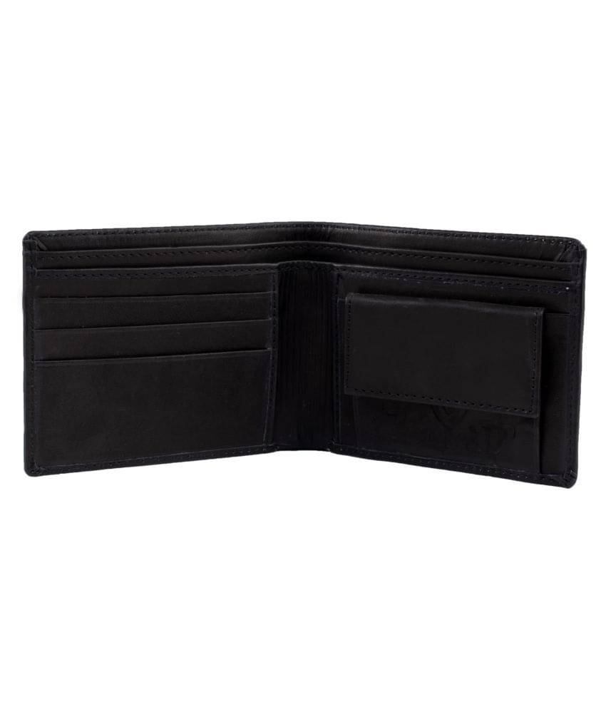     			Keviv Leather Black Casual Regular Wallet