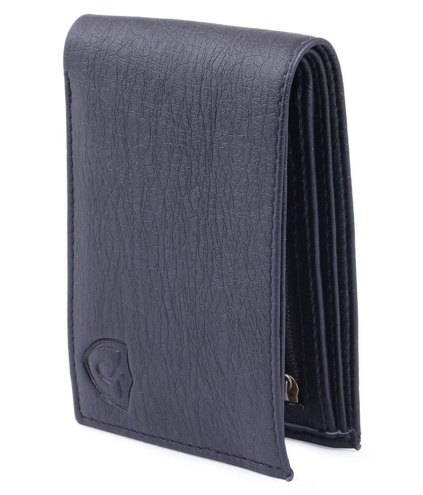     			Keviv Leather Black Casual Regular Wallet