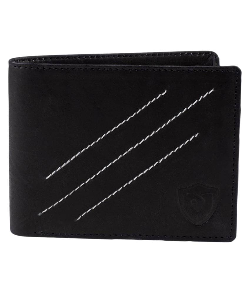     			Keviv Leather Black Casual Regular Wallet