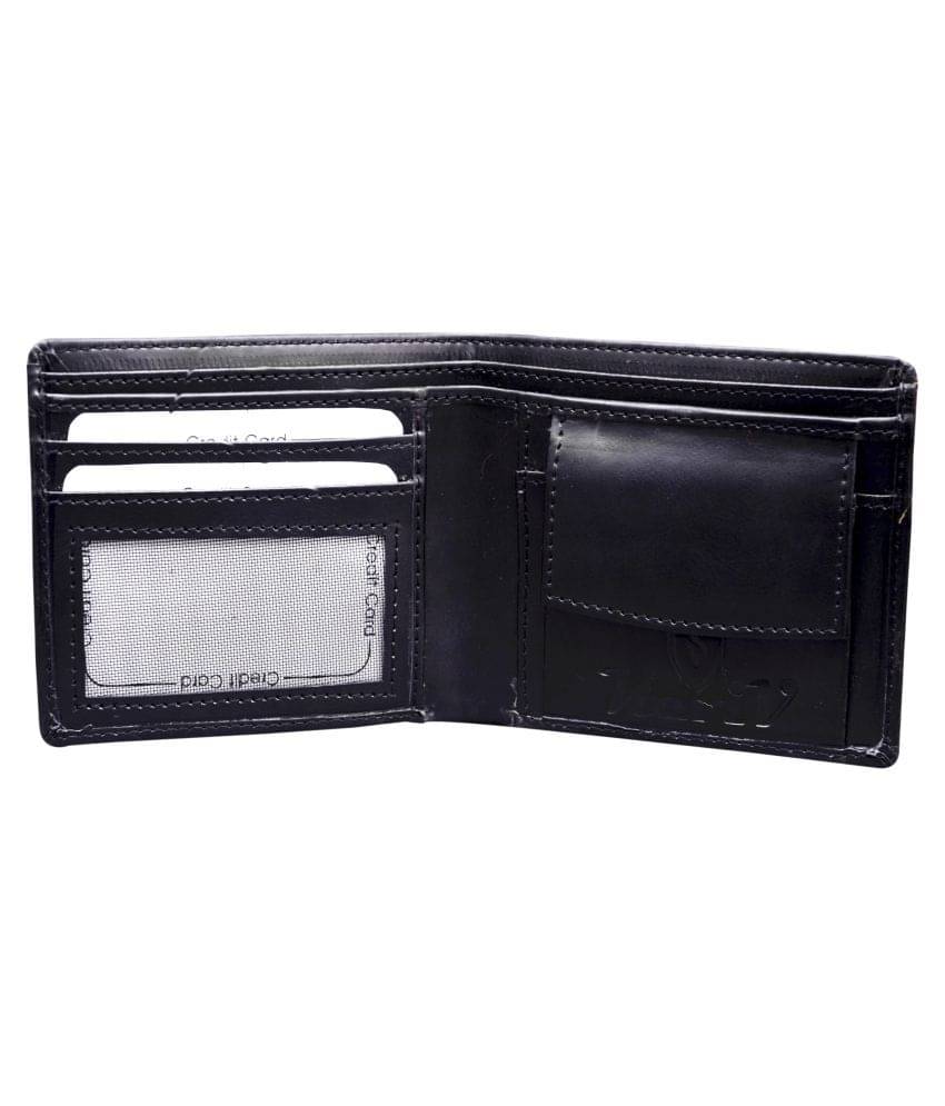     			Keviv Leather Black Casual Regular Wallet