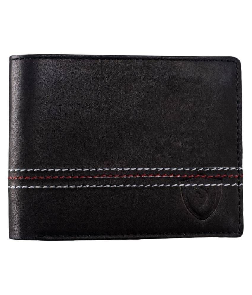     			Keviv Leather Black Casual Regular Wallet