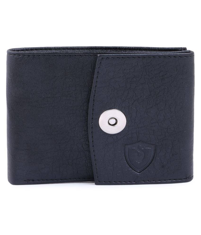     			Keviv Leather Black Casual Regular Wallet