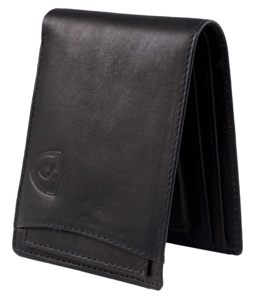     			Keviv Leather Black Casual Regular Wallet