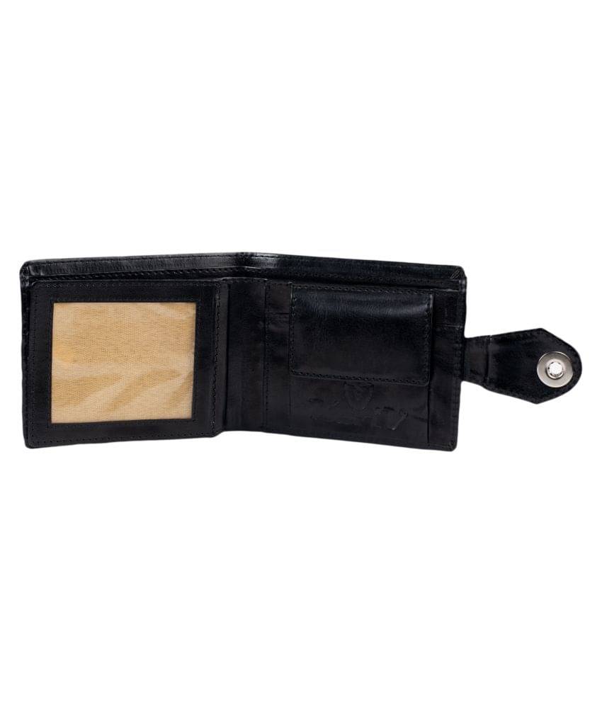     			Keviv Leather Black Casual Regular Wallet
