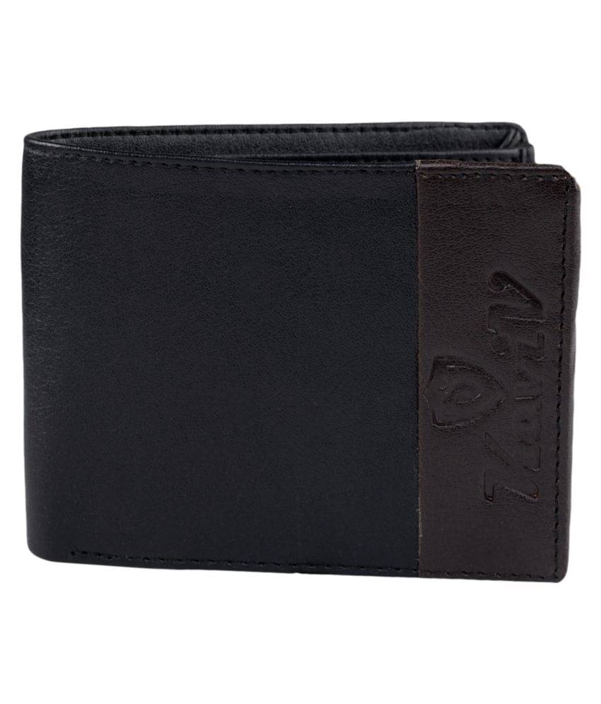     			Keviv Leather Black Casual Regular Wallet