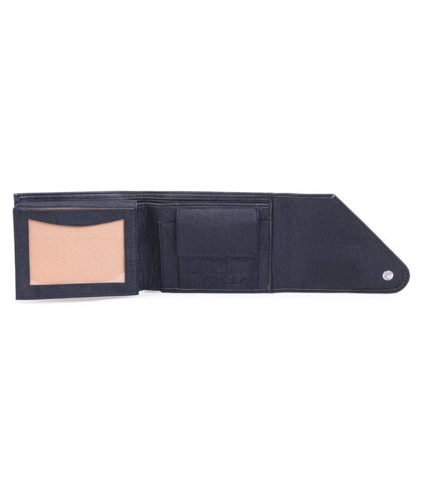     			Keviv Leather Black Casual Regular Wallet