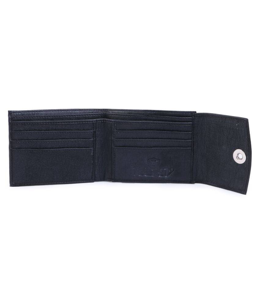     			Keviv Leather Black Casual Regular Wallet