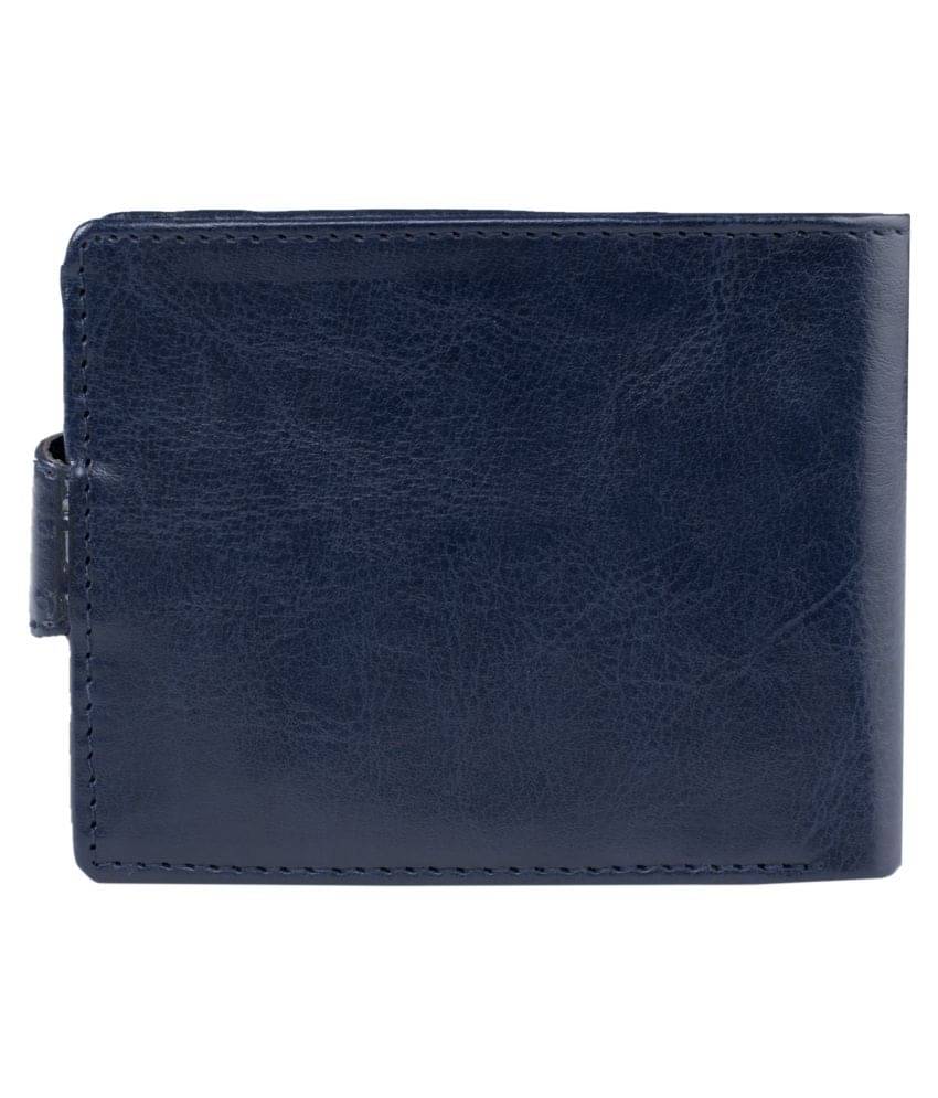    			Keviv Leather Blue Casual Regular Wallet