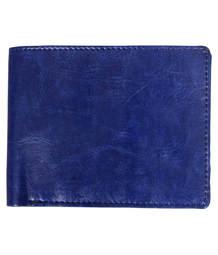     			Keviv Leather Blue Casual Regular Wallet