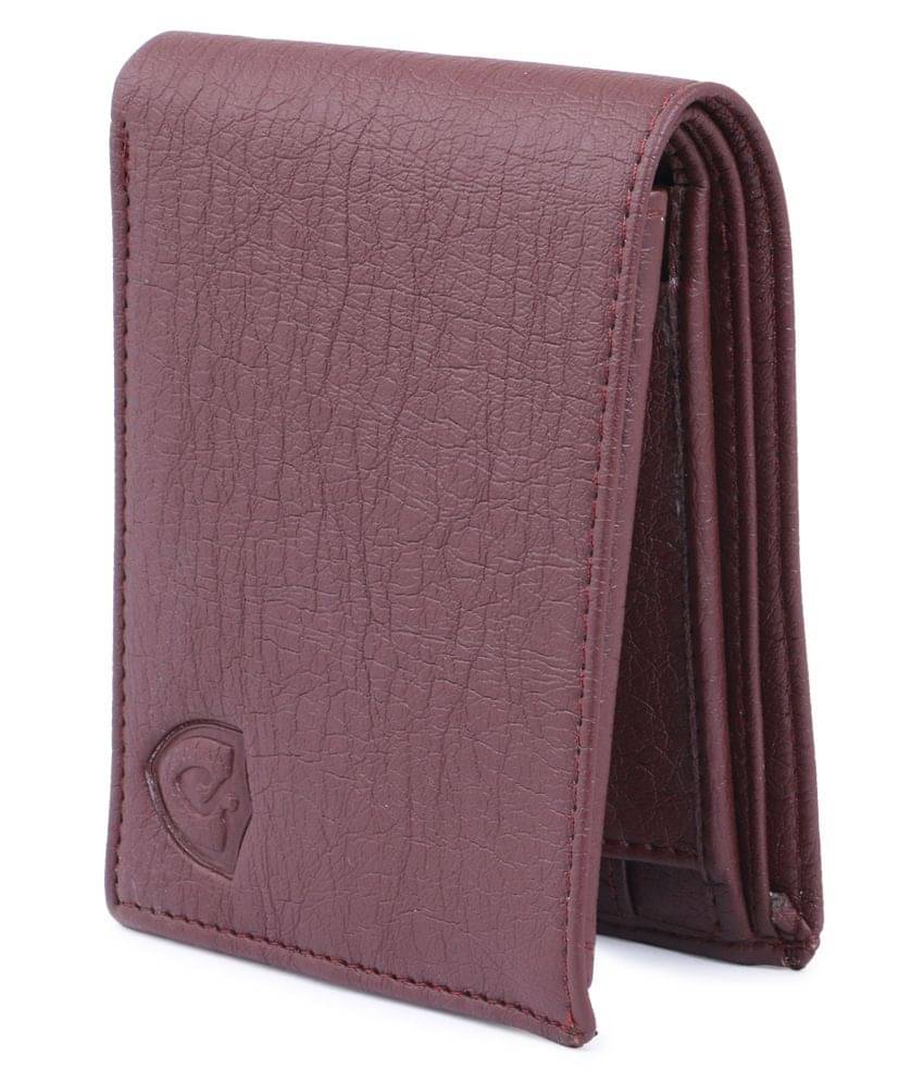     			Keviv Leather Brown Casual Regular Wallet