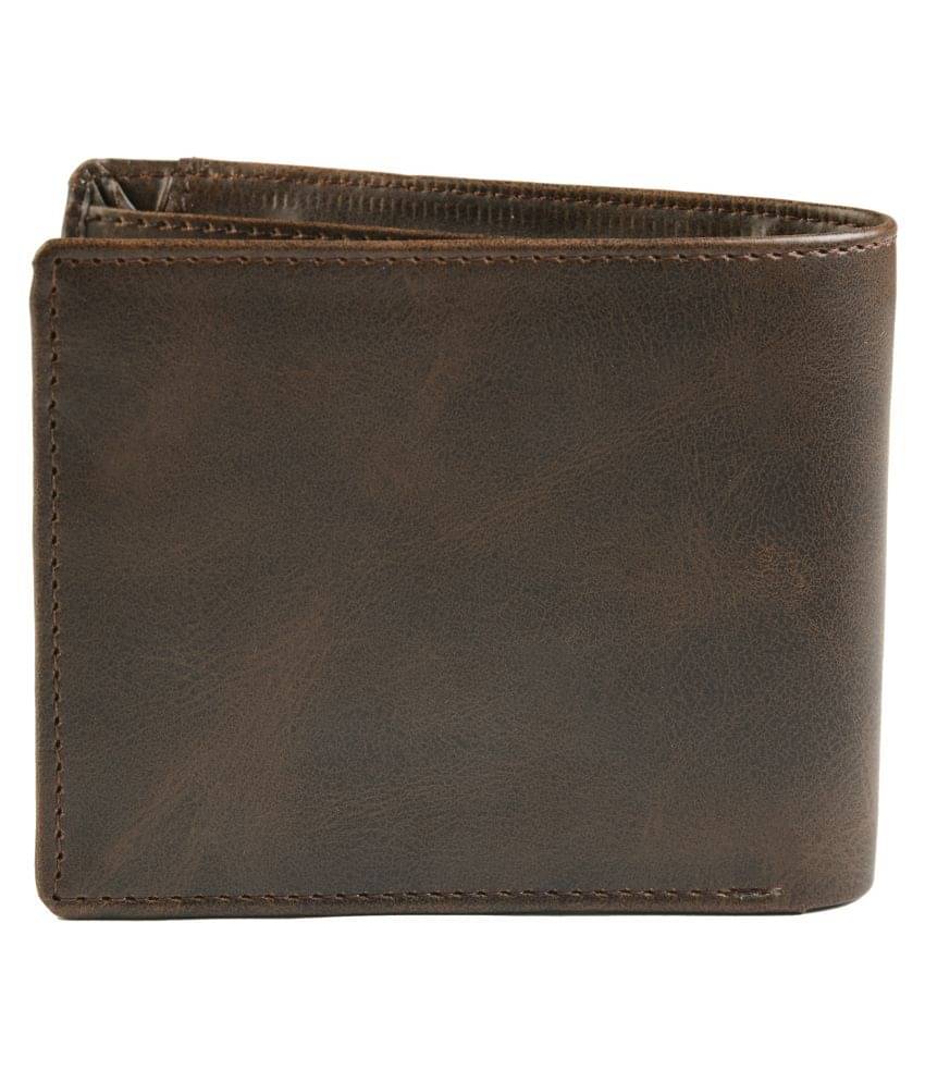     			Keviv Leather Brown Casual Regular Wallet