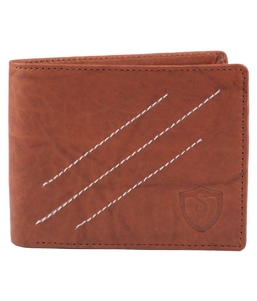     			Keviv Leather Brown Casual Regular Wallet