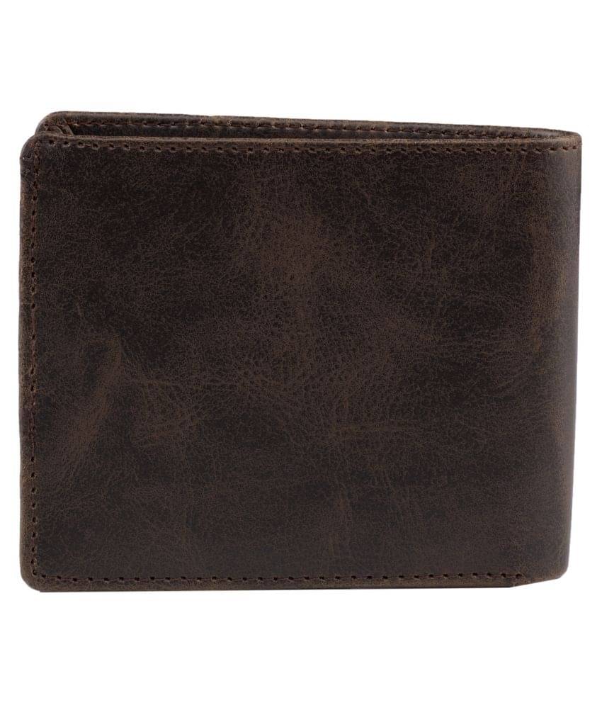    			Keviv Leather Brown Casual Regular Wallet
