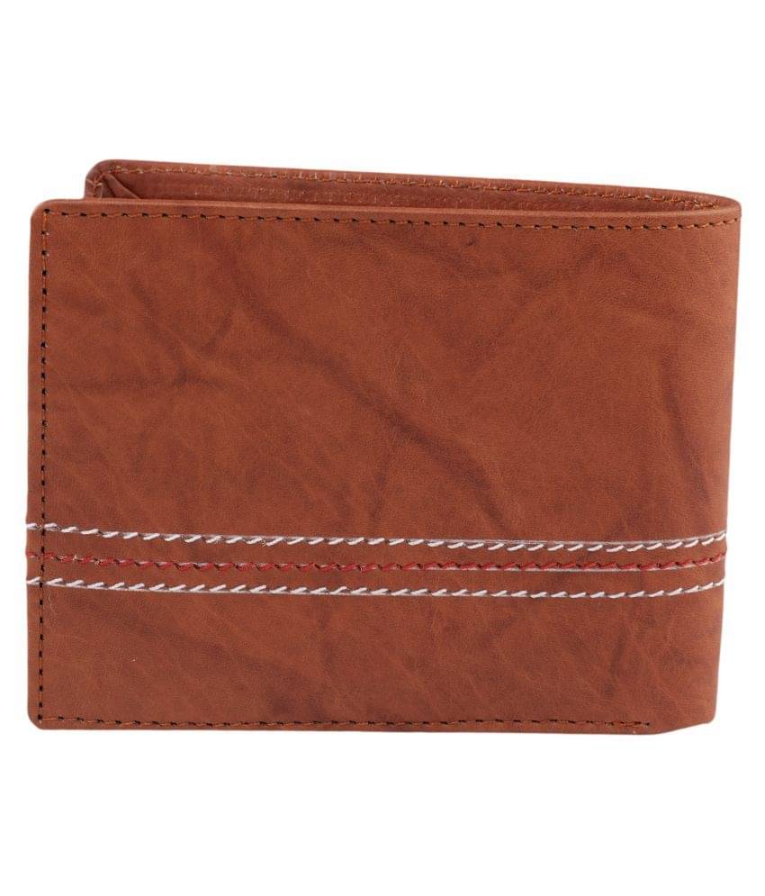     			Keviv Leather Brown Casual Regular Wallet