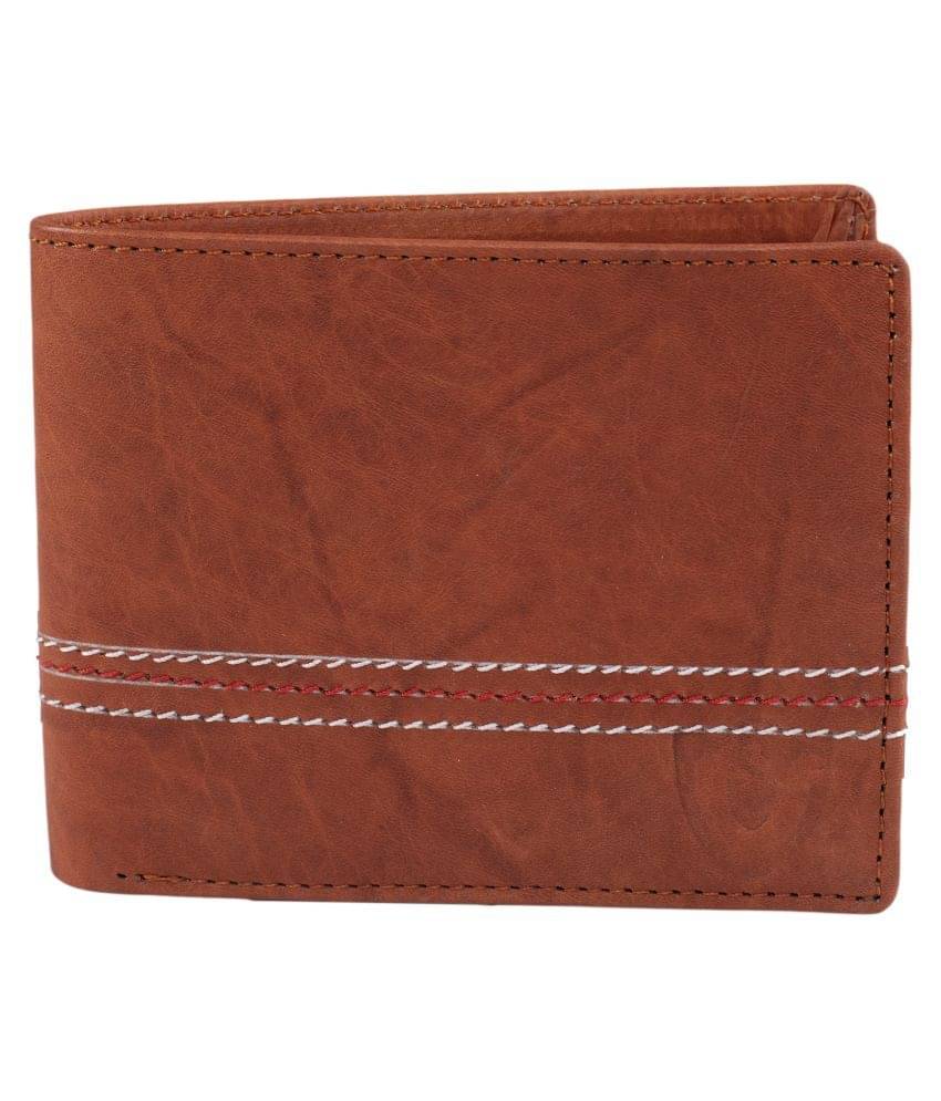     			Keviv Leather Brown Casual Regular Wallet