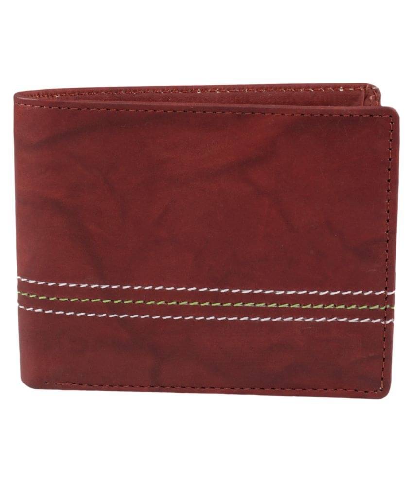     			Keviv Leather Red Casual Regular Wallet
