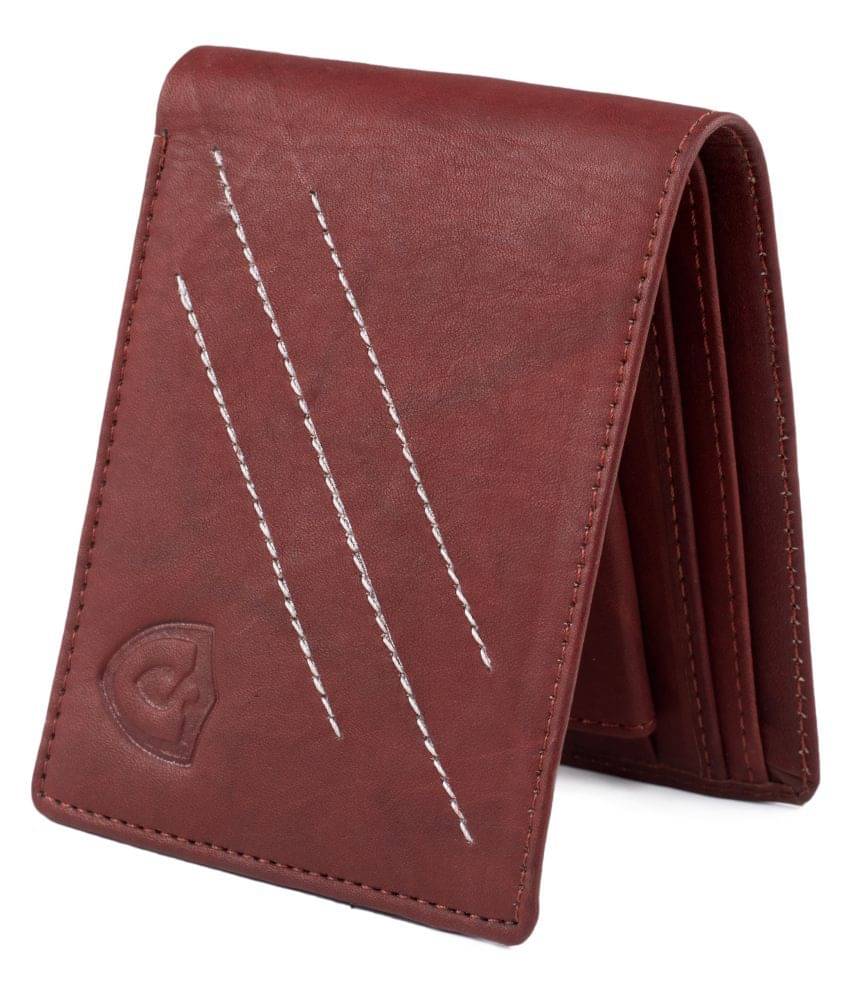     			Keviv Leather Red Casual Regular Wallet