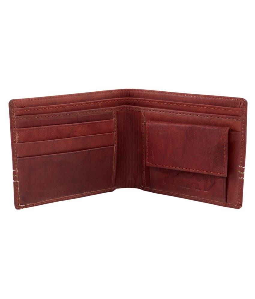     			Keviv Leather Red Casual Regular Wallet
