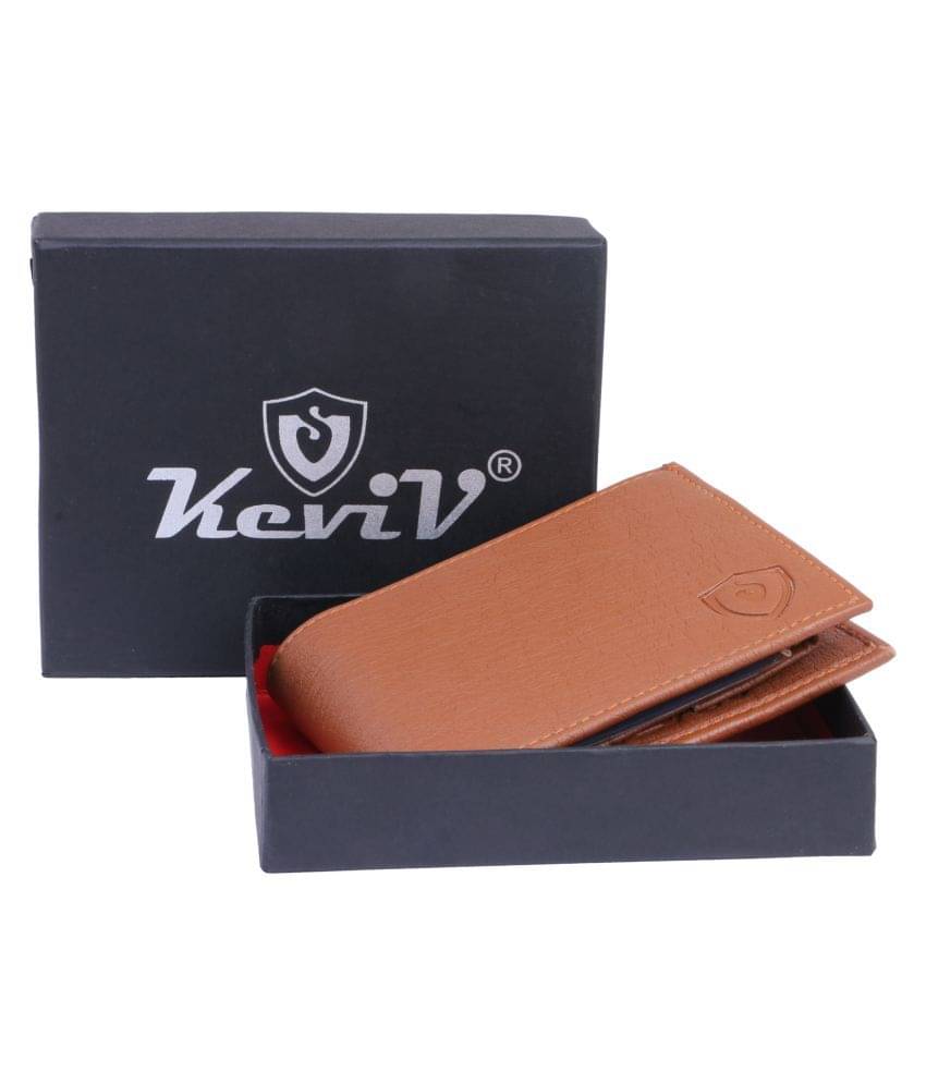     			Keviv Leather Tan Casual Regular Wallet