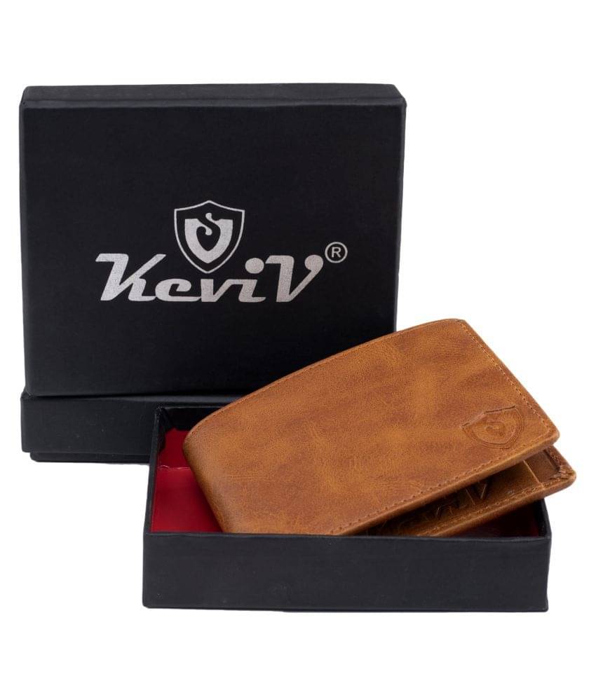     			Keviv Leather Tan Casual Regular Wallet