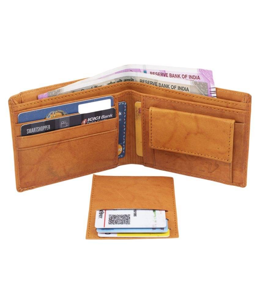     			Keviv Leather Tan Casual Regular Wallet