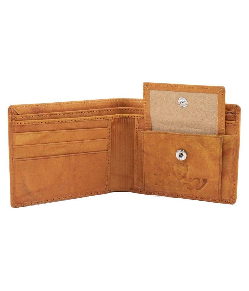     			Keviv Leather Tan Casual Regular Wallet