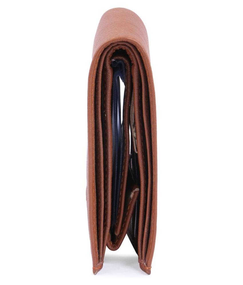     			Keviv Leather Tan Casual Regular Wallet