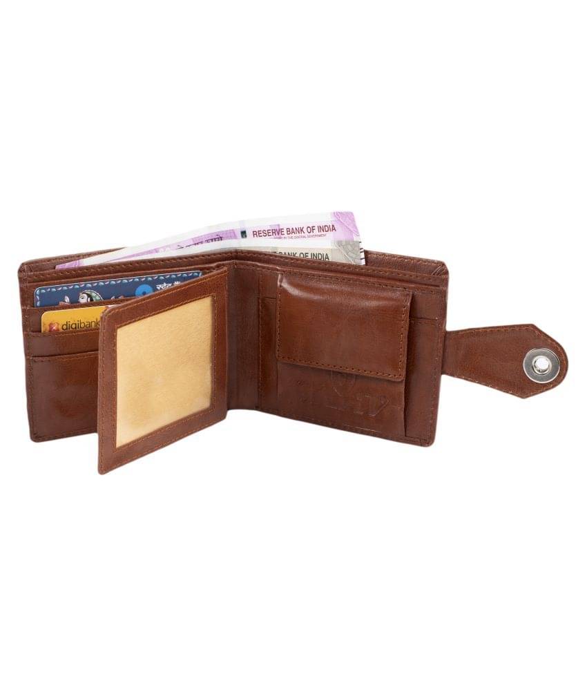     			Keviv Leather Tan Casual Regular Wallet