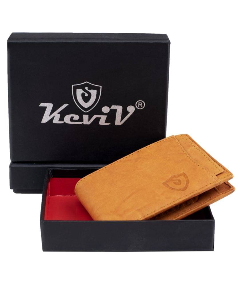     			Keviv Leather Tan Casual Regular Wallet
