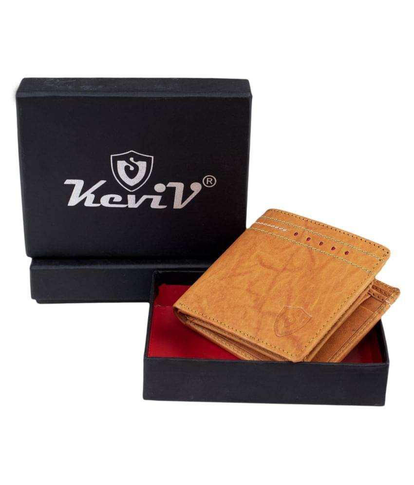     			Keviv Leather Tan Casual Regular Wallet