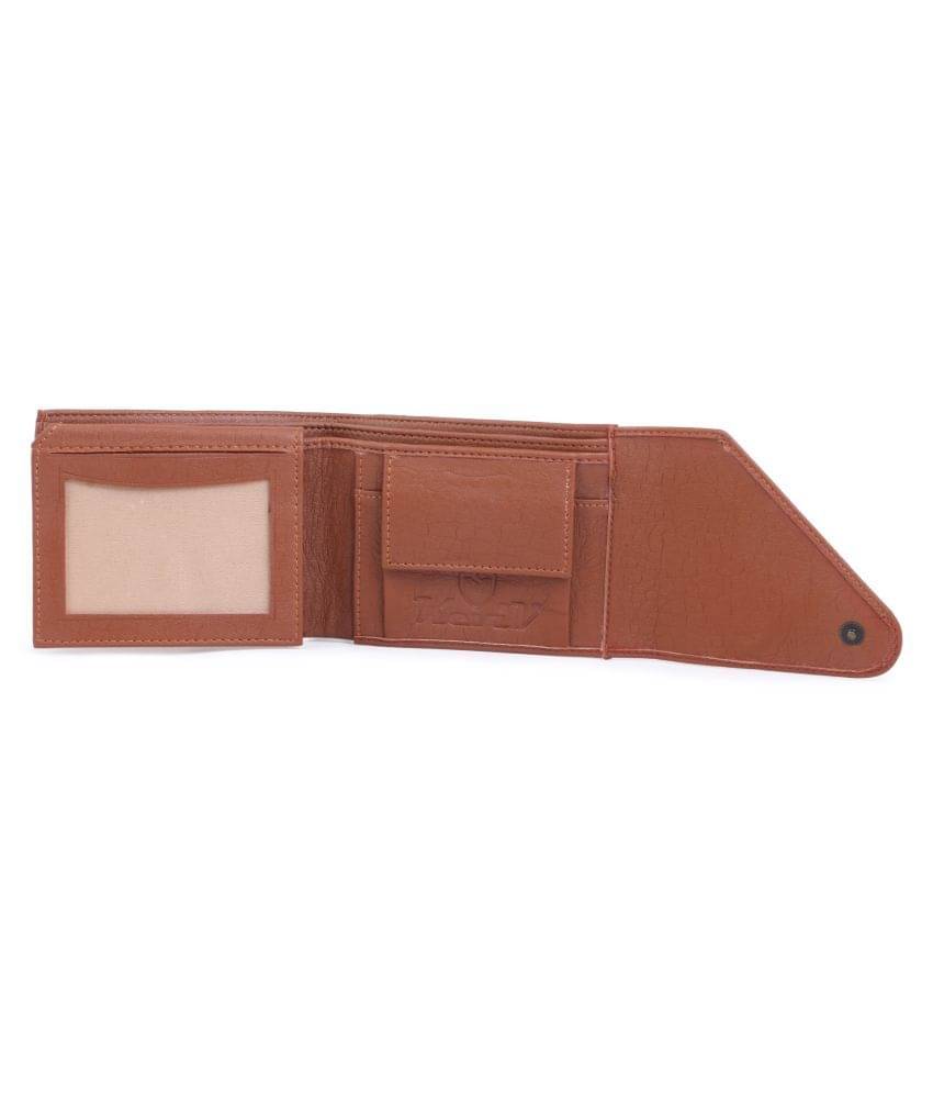     			Keviv Leather Tan Casual Regular Wallet