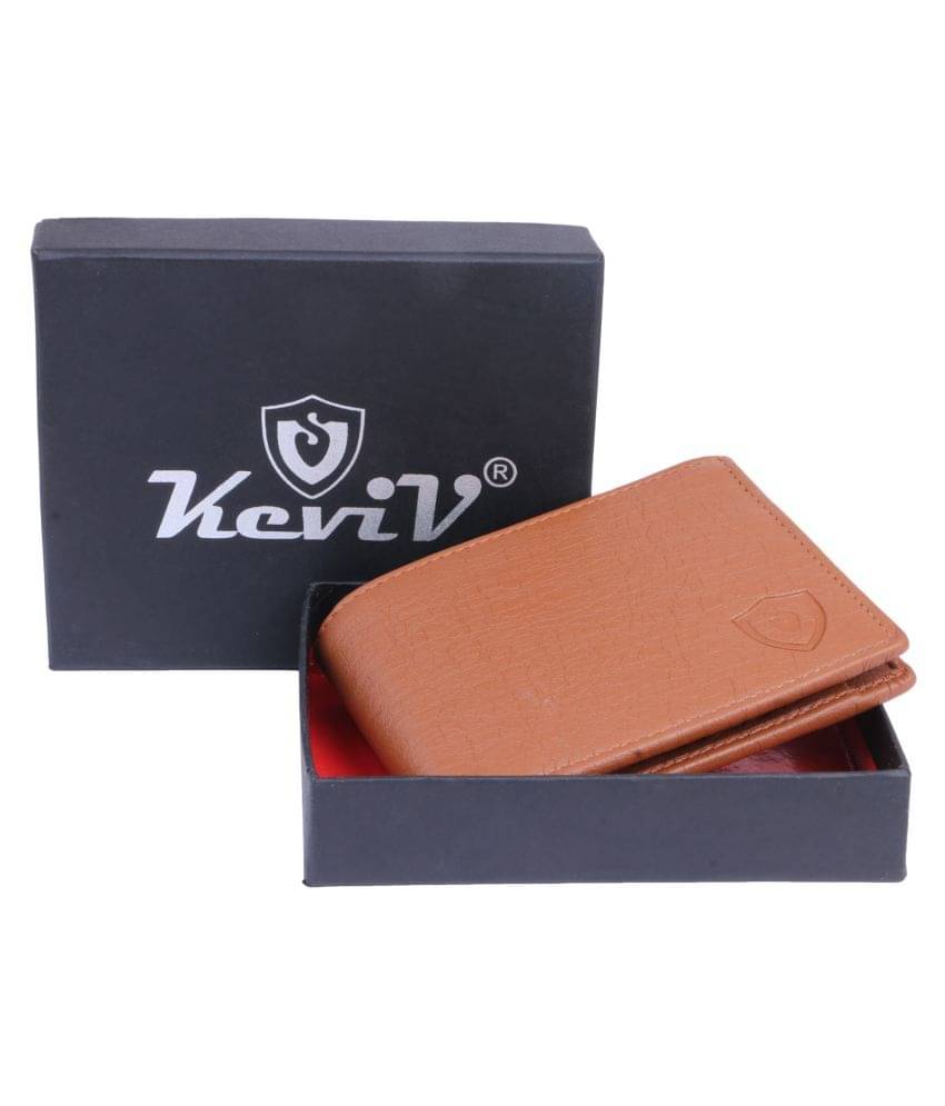     			Keviv Leather Tan Casual Regular Wallet