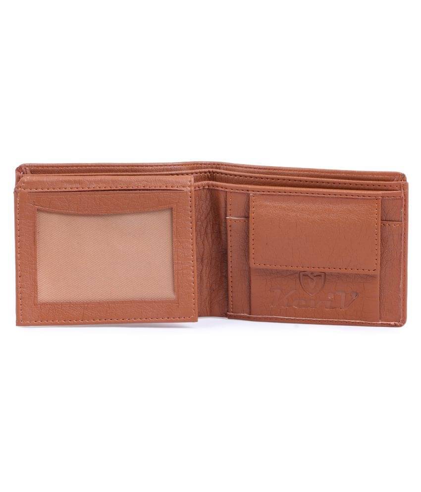     			Keviv Leather Tan Casual Regular Wallet