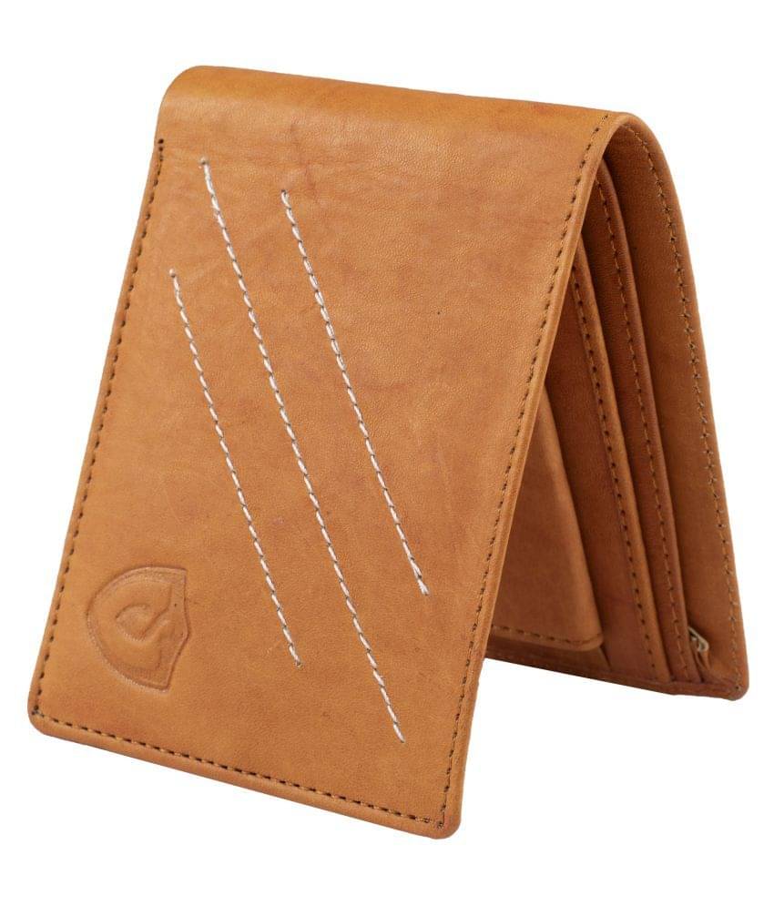     			Keviv Leather Tan Casual Regular Wallet