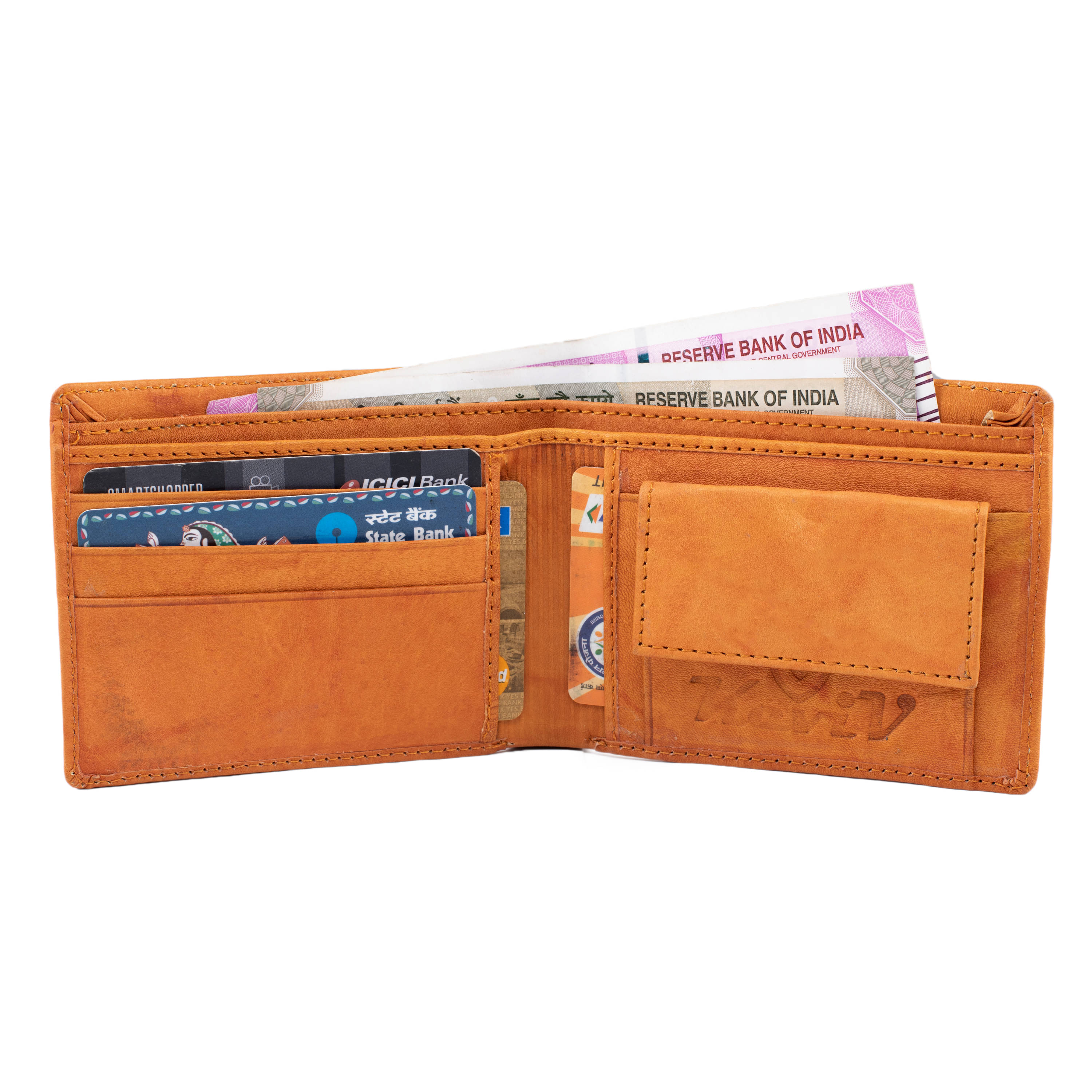     			Keviv Leather Tan Casual Regular Wallet